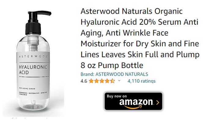 Asterwood Naturals Organic Hyaluronic Acid 20% Serum